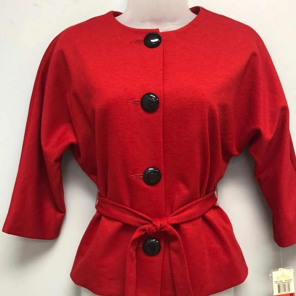 MICHAEL KORS Lightweight Red Belted Jacket
